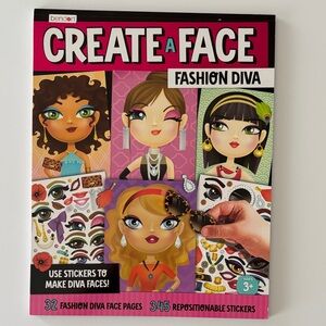 Bendon Create a Face Fashion Diva Sticker Play Pad
